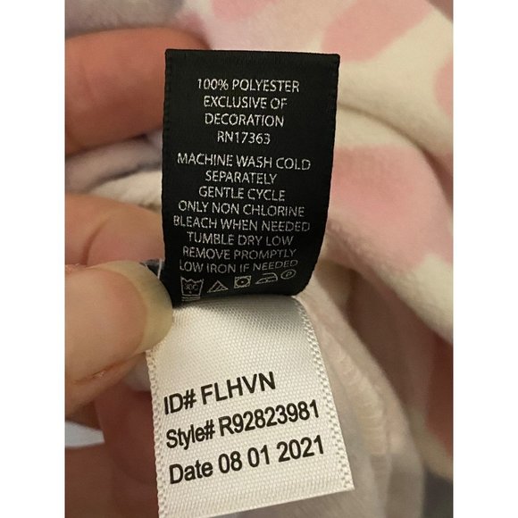 New Kensie pink camo fuzzy sweatshirt pajama top Sz XL - Picture 8 of 8